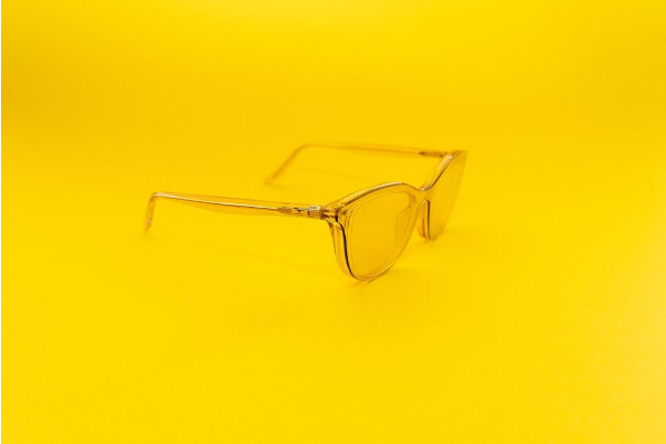 What are yellow tinted glasses used for?